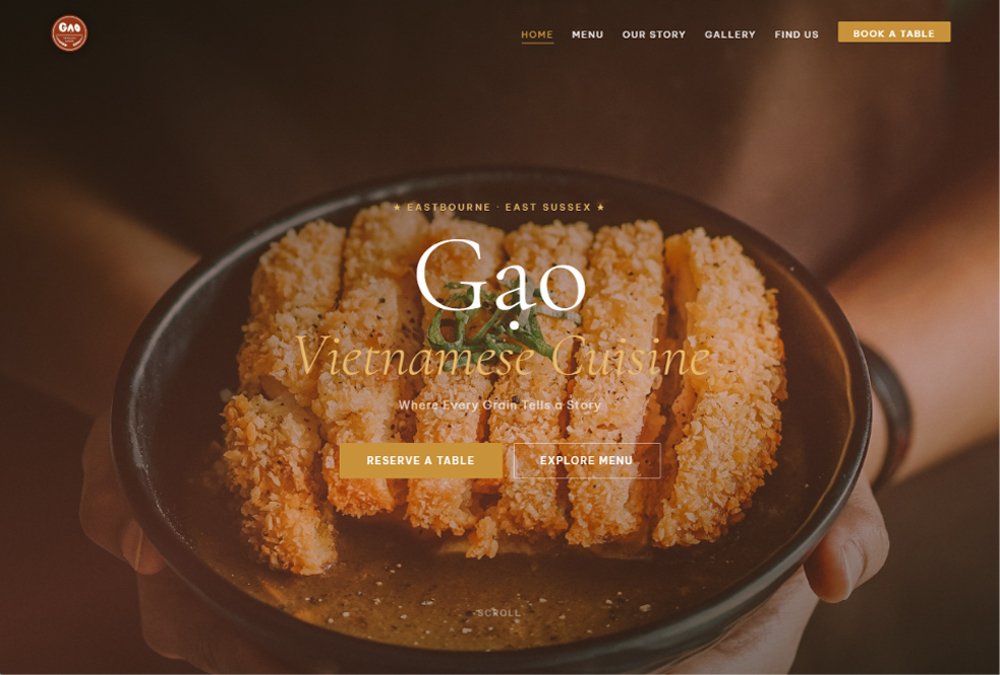 Gao Vietnamese Cuisine website